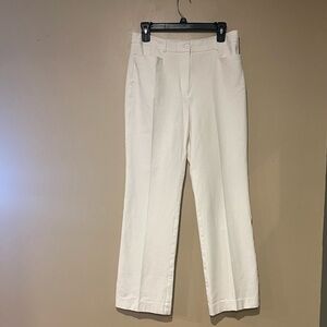 CHICO’S Size 1 White Cotton & Rayon Pants - Work Wear Quiet Luxury Preppy Resort